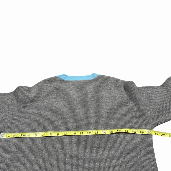 Veronica Beard Sweater Women's S Nelda Wool Cashmere Gray Waffle Knit Colorblock - Picture 9 of 12